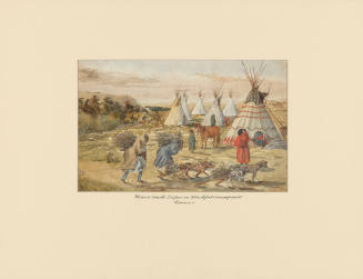 Horned Snake Teepee in Blackfoot Encampment