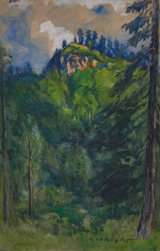 untitled (landscape with mountain peak)