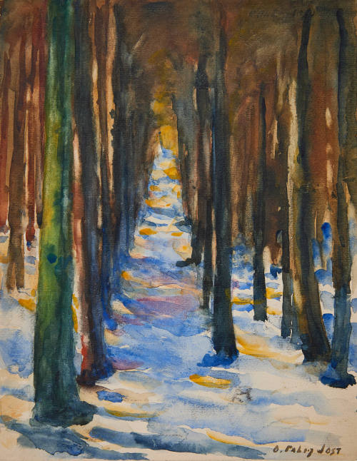 untitled (forest landscape with snow)
