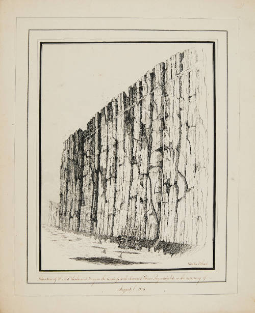 Situation of the H.M.S. Hecla and Fury on the Coast of North Somerset Prince Regents Inlet on the Morning of August 1st 1825