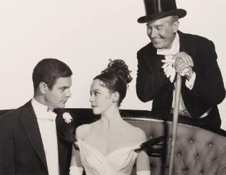 Louis Jourdan (1921–2015), Leslie Caron (b. 1931) and Maurice Chevalier (1888–1972)