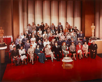 Louis B. Mayer and 64 MGM stars for the Studio's 20th Birthday Party