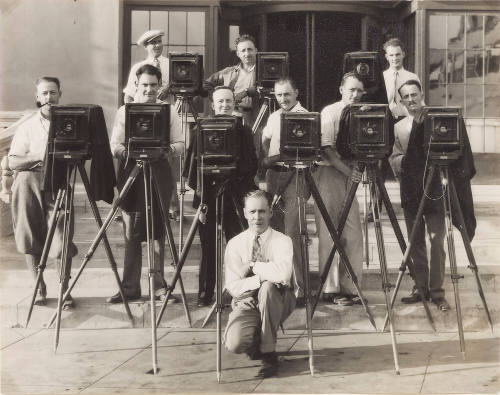 Clarence Sinclair Bull (1896–1979) with his Crew [photographer unknown]