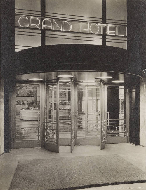 Art Deco revolving entrance for "Grand Hotel"