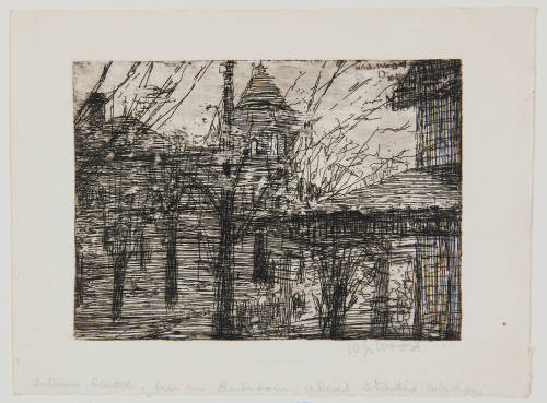Autumn Sketch from my Bedroom Window, Alias Studio Window