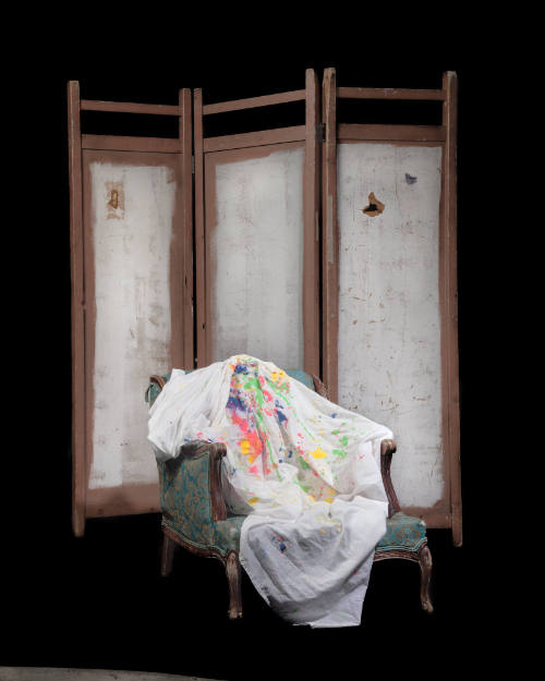Untitled [screen and dropcloth]