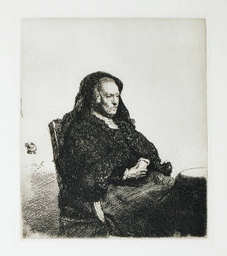 Rembrandt's Mother Seated at a Table