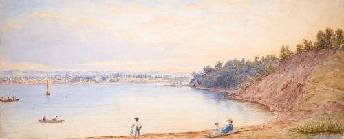 From Oaklands Looking toward Dundurn, Burlington Beach, Lake Ontario