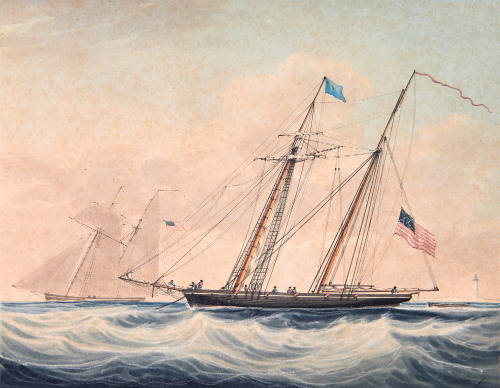 American Schooner at Anchor