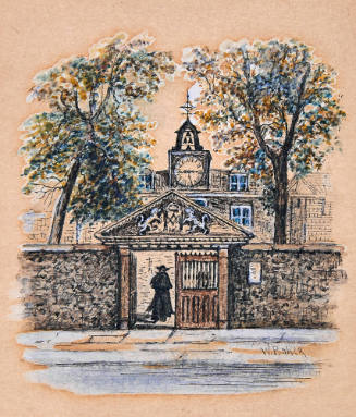 Priest at Old Seminary Gate, Montreal