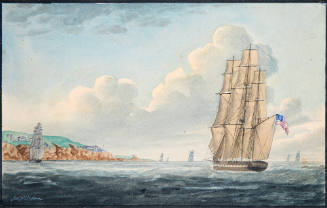 A View of the U.S.S. Michelangelo at Entrance to the Harbour of St. John's Newfoundland, the 15 September, 1834.