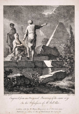 Figures at the Base of a Monuement (recto) Mother and Child by Paolo Farinato (verso)