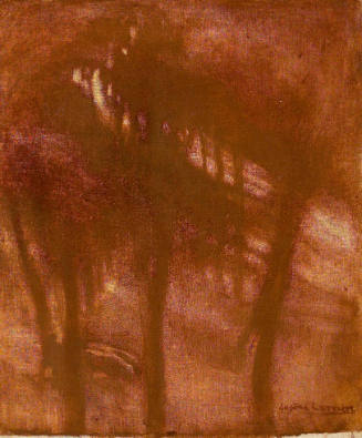 Landscape of the Pyrénées: Trees and Sheep