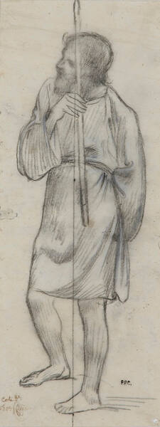 Berger tenant un baton/Shepard holding a staff