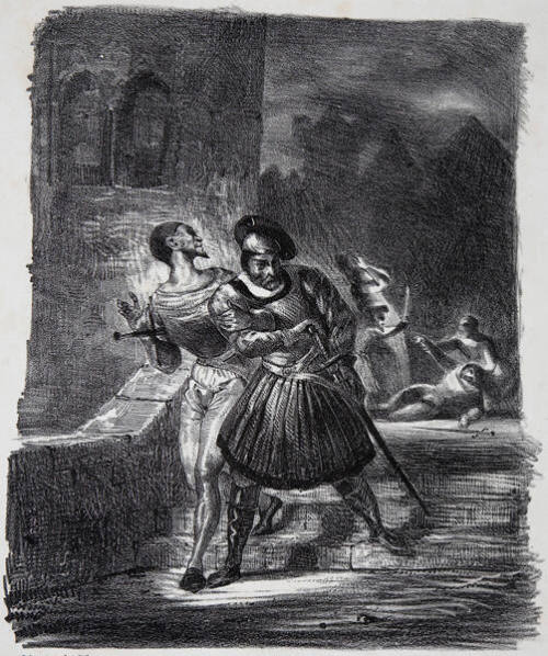 Mephistopheles et Faust Fuyant Apres Le Duel