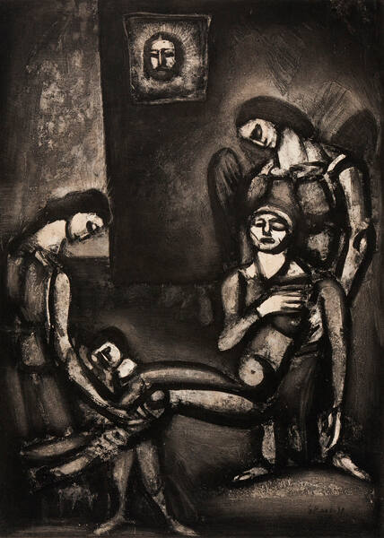 Le juste, comme il sortait du lit d'orties / Death took him as he rose from his bed of nettles
