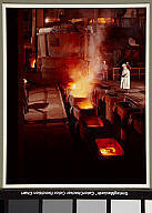 ON: Hamilton - Dofasco steel mill: Pouring iron billets