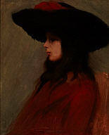 Portrait, Girl in Black Hat