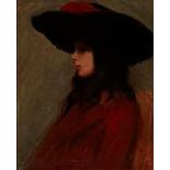 Portrait, Girl in Black Hat