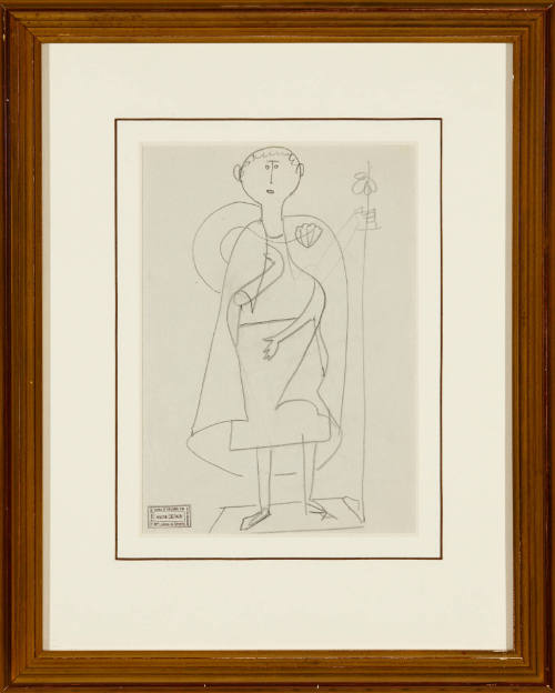 (recto) Étude d'homme
(verso) Femme debout avec cape
