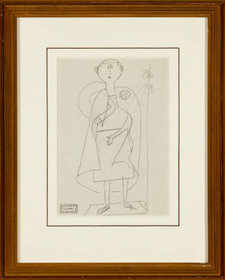 (recto) Étude d'homme
(verso) Femme debout avec cape
