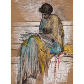 Seated Girl Reading / Jeune fille assise qui lit
