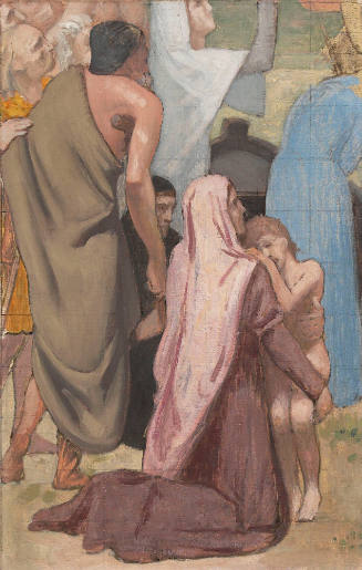 Study for Sainte Genevieve ravitaillant Paris