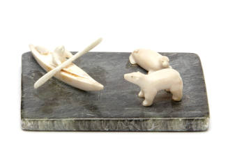 Kayaker, Bear and Seal