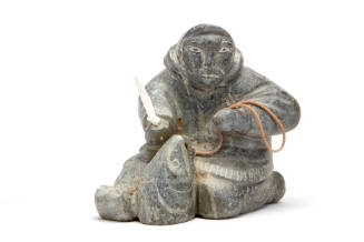Kneeling Man with Fish