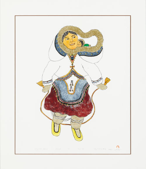 Young Mother Skipping
