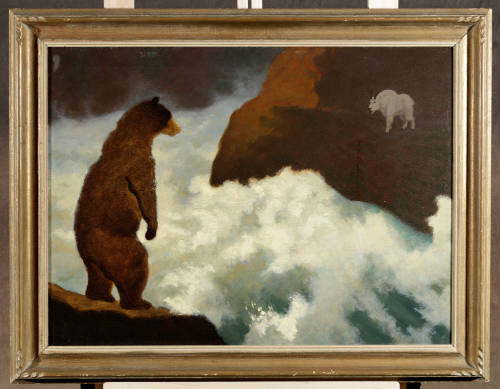 A Grizzly Bear and Mountain Goat