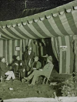 Men Conversing at Bar Tent, Bohemian Grove ca 1900
