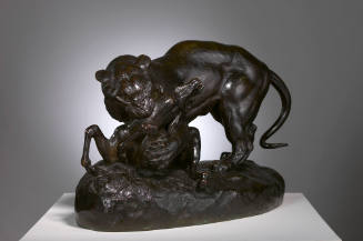 Panther Seizing a Stag/Panthère saisissant un cerf
