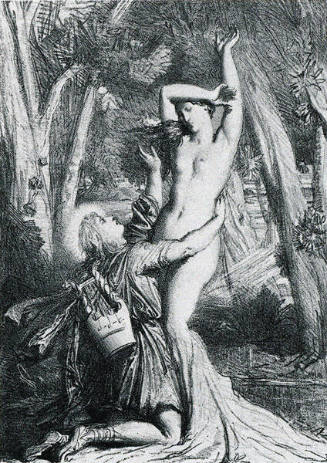 Daphné et Appollon agenouillé