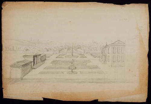 Vista Showing a Formal Garden