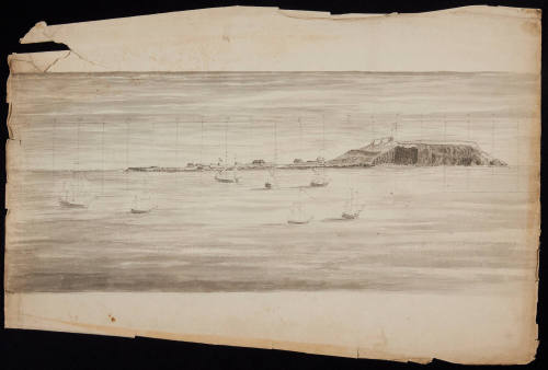 Mutiny Barracks and Fortification on a Rugged Coastline