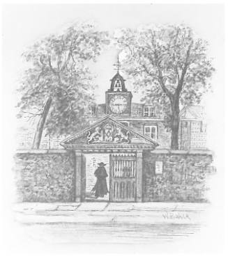 Priest at Old Seminary Gate, Montreal