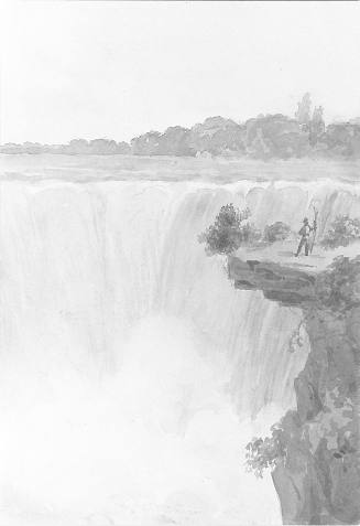 View of Niagara, with a Figure Standing on a Table Rock