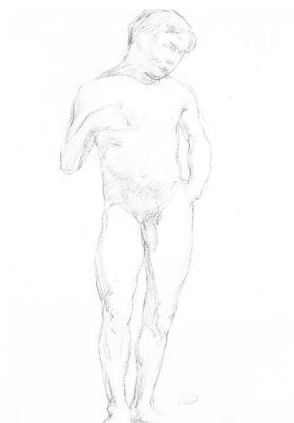 Nude Boy with Raised Right Arm