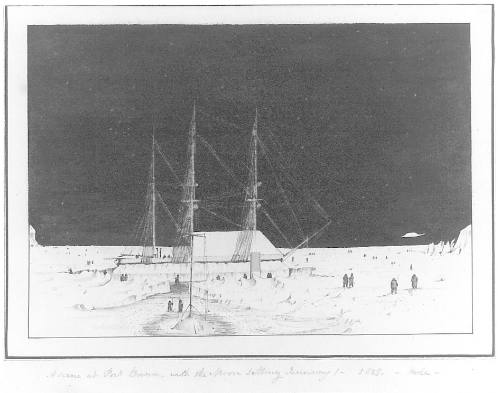 A Scene at Port Bowen with the Moon Setting