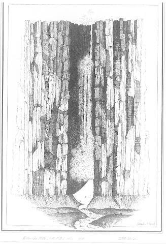 Kittiwake Falls. N.S.P. RI July. 1825. HMS Hecla