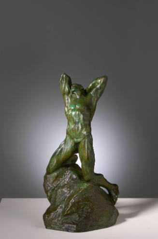 Man Kneeling in Despair