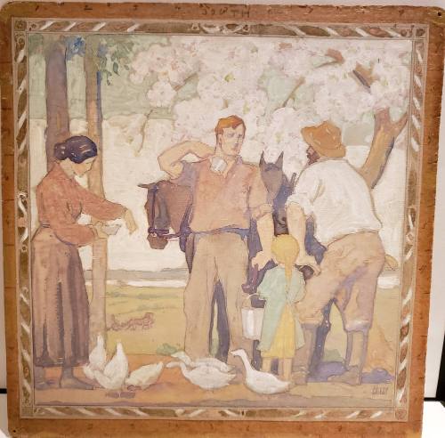 The South of Canada, sketch from the Reading Room at Parliament, House of Commons