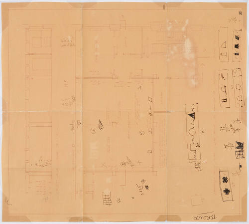Exhibition Blueprints for "Wall Drawing", 1981: