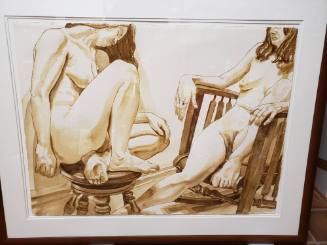 Two Female Models on Stool and Rocker