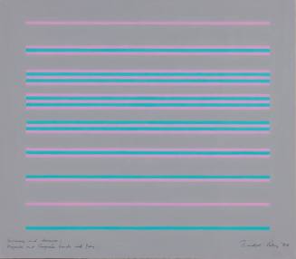 Increase and Decrease: Magenta and Turquoise Bands with Grey
