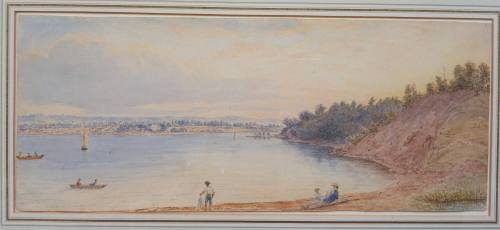 From Oaklands Looking toward Dundurn, Burlington Beach, Lake Ontario