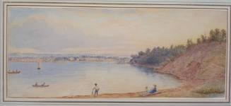 From Oaklands Looking toward Dundurn, Burlington Beach, Lake Ontario
