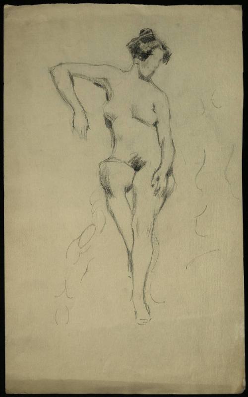 Untitled (Faceless Female Nude in a Seated Position)