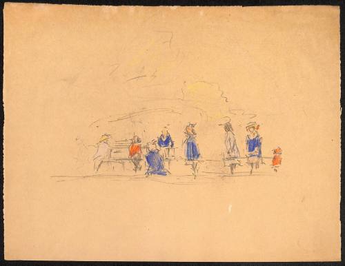 Untitled (Women and Child on Park Bench)